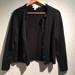 Charter Club button up merino wool sweater